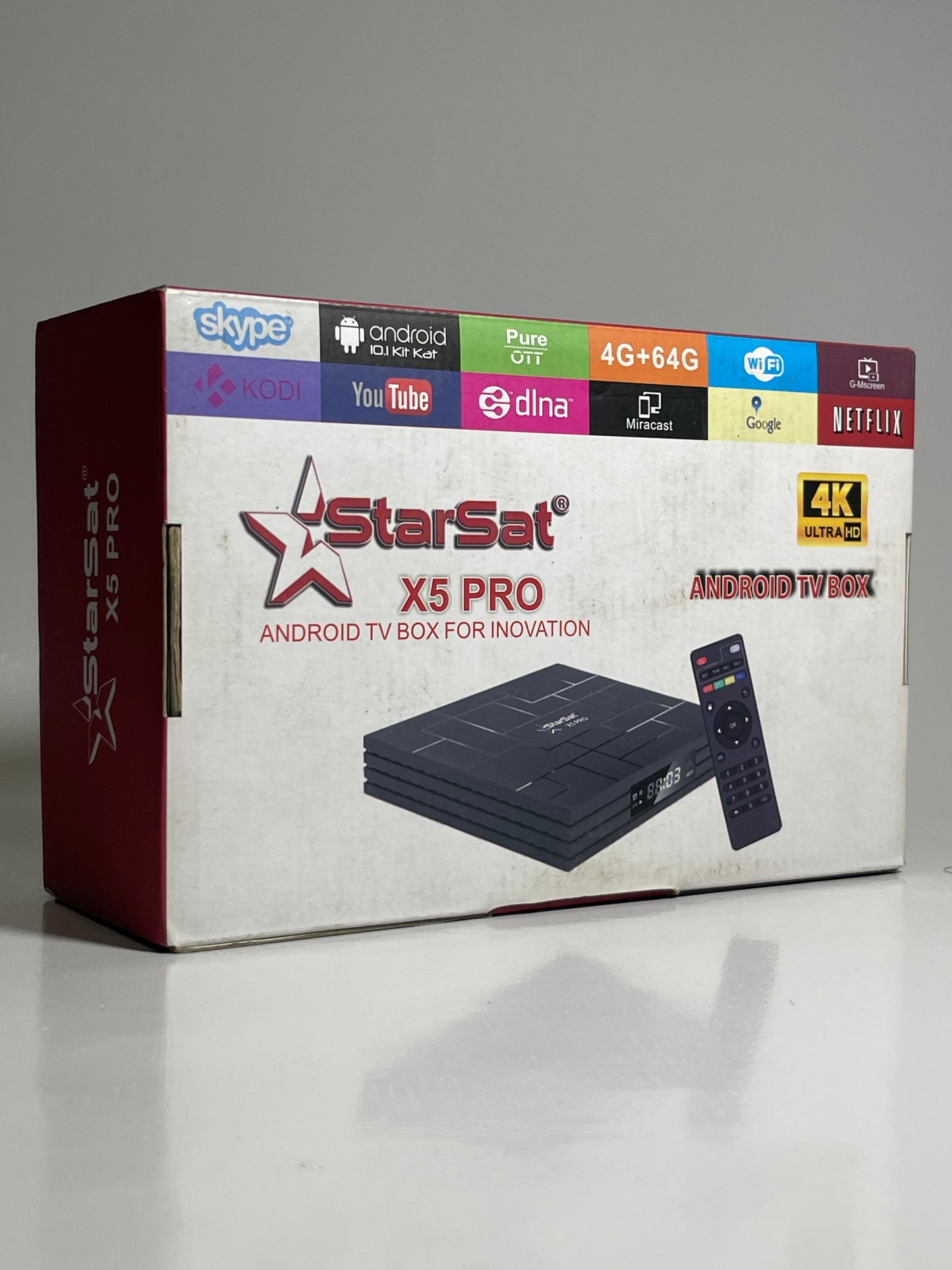 StarSat X5 Pro – High-Performance Android TV Box | 4 GB RAM- 64 GB ROM| Voice Remote