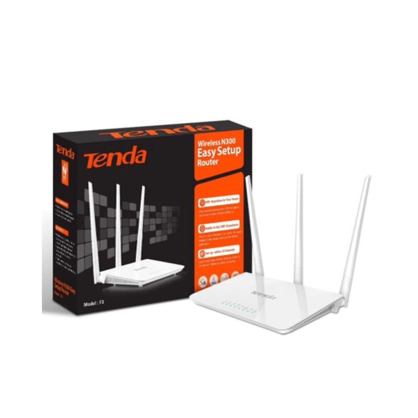 Tenda F3- Wired & Wireless Router | 3 Antenna