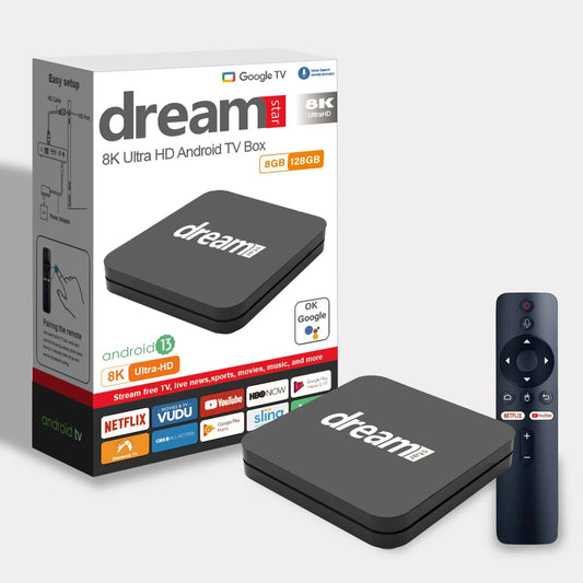 Dreamstar Ultra 8K Android TV Box – 8GB RAM | 128GB ROM | Voice Remote