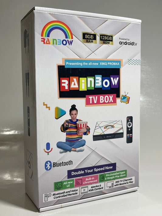 Rainbow X96Q Pro Max – 8GB RAM 128GB ROM | Voice Remote | Latest Version